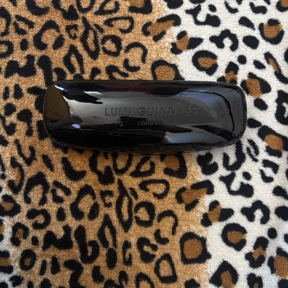 Lulu Guinness Glossy Black Eyewear Case